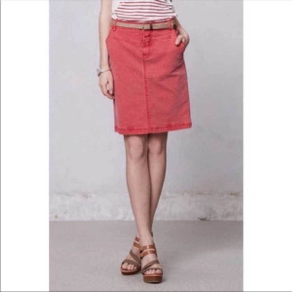{Anthro} Holding Horses Jean Skirt Straight sz 26